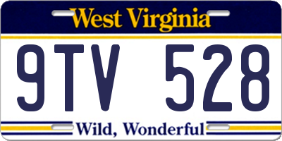 WV license plate 9TV528