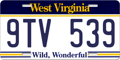 WV license plate 9TV539