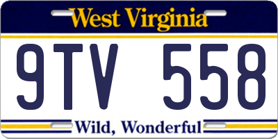 WV license plate 9TV558