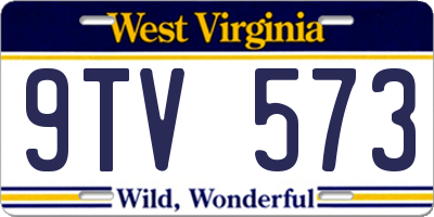 WV license plate 9TV573