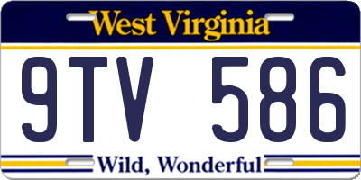 WV license plate 9TV586
