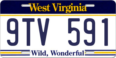 WV license plate 9TV591