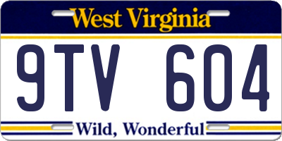 WV license plate 9TV604