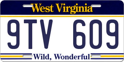 WV license plate 9TV609