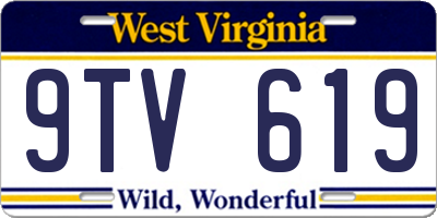 WV license plate 9TV619