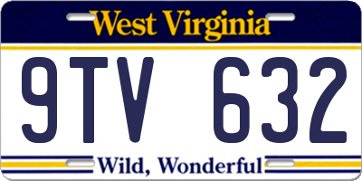 WV license plate 9TV632