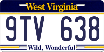 WV license plate 9TV638