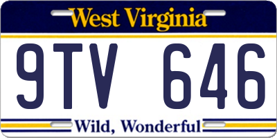 WV license plate 9TV646