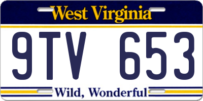 WV license plate 9TV653