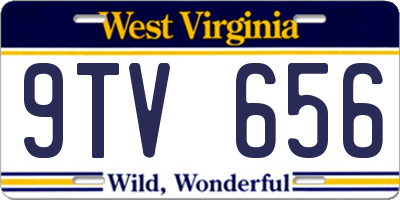 WV license plate 9TV656