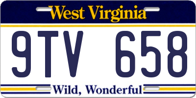 WV license plate 9TV658
