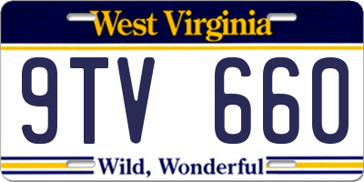 WV license plate 9TV660