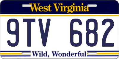 WV license plate 9TV682