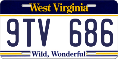 WV license plate 9TV686