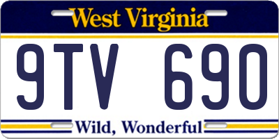 WV license plate 9TV690