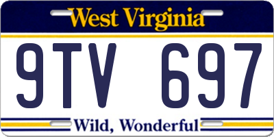 WV license plate 9TV697