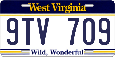 WV license plate 9TV709