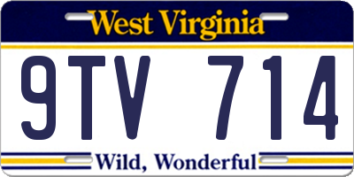 WV license plate 9TV714