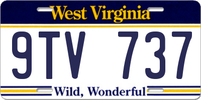WV license plate 9TV737