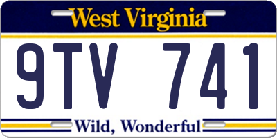 WV license plate 9TV741