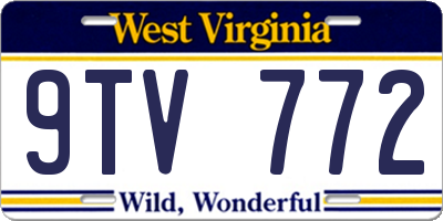 WV license plate 9TV772