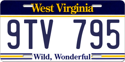 WV license plate 9TV795