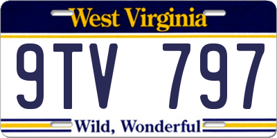 WV license plate 9TV797