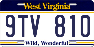WV license plate 9TV810