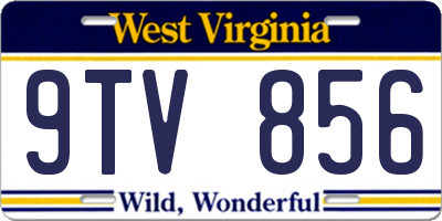 WV license plate 9TV856