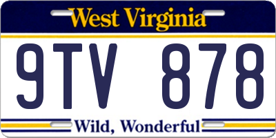 WV license plate 9TV878
