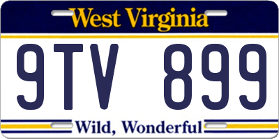 WV license plate 9TV899