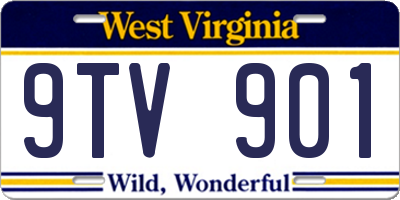 WV license plate 9TV901