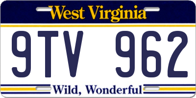 WV license plate 9TV962