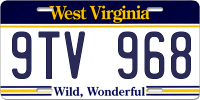 WV license plate 9TV968
