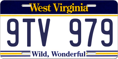 WV license plate 9TV979