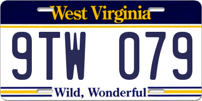 WV license plate 9TW079