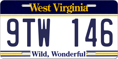 WV license plate 9TW146