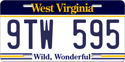 WV license plate 9TW595