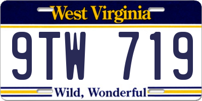 WV license plate 9TW719