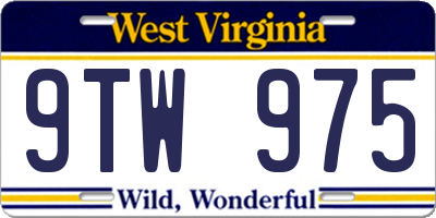 WV license plate 9TW975