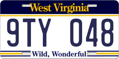 WV license plate 9TY048