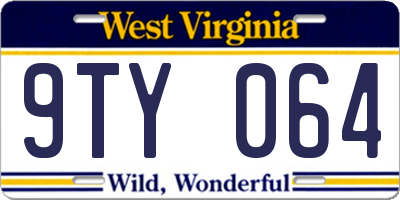 WV license plate 9TY064