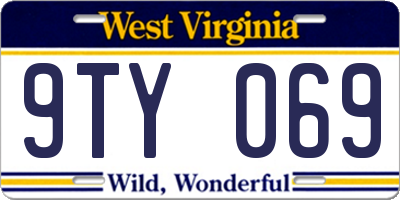 WV license plate 9TY069