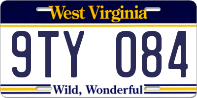 WV license plate 9TY084