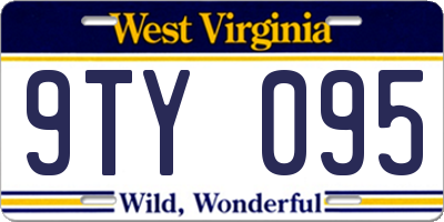 WV license plate 9TY095