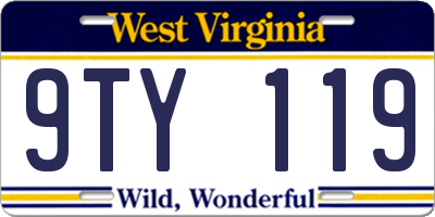 WV license plate 9TY119