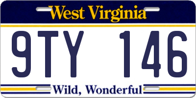 WV license plate 9TY146