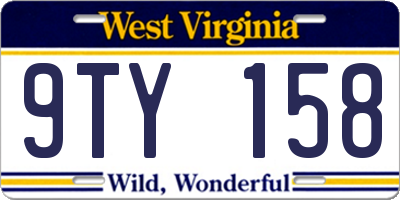 WV license plate 9TY158