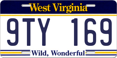 WV license plate 9TY169