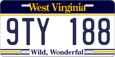 WV license plate 9TY188